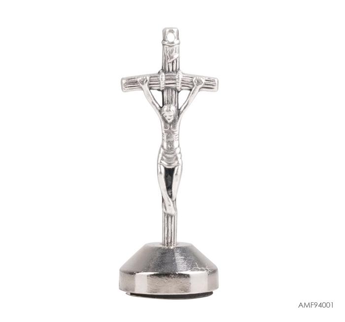 Aksesoris Mobil Salib Duduk Paus Perak Al:Magnet 5.7cm All Silver, Avila