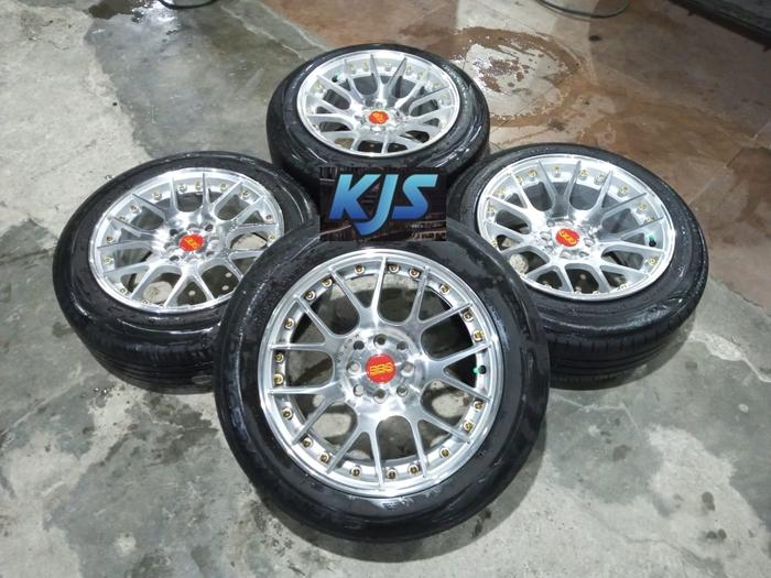 Velg Racing Bekas Ring 16 BBS CHR Pcd 4x100 4x114 + Ban 195/60 R16