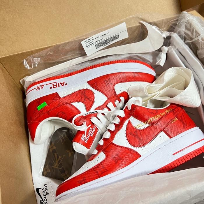 Nike Air Force 1 x Louis Vuitton Red | LV made in italy