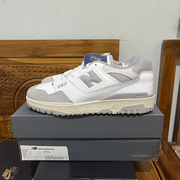 New balance 550 white raincloud grey original resmi map BB550STF