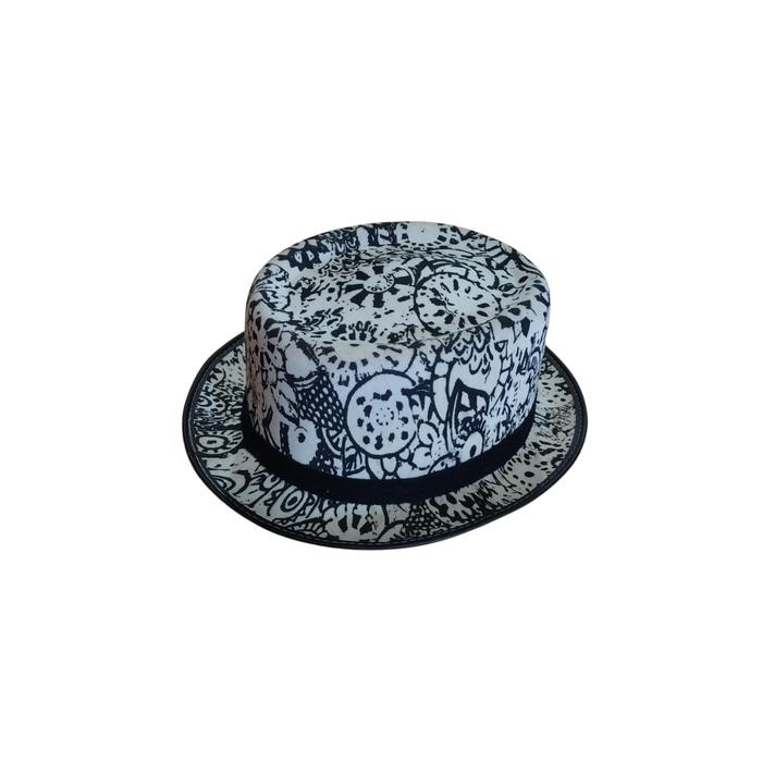 pork pie batik...Pork pie hat,,topi pork pie,,,