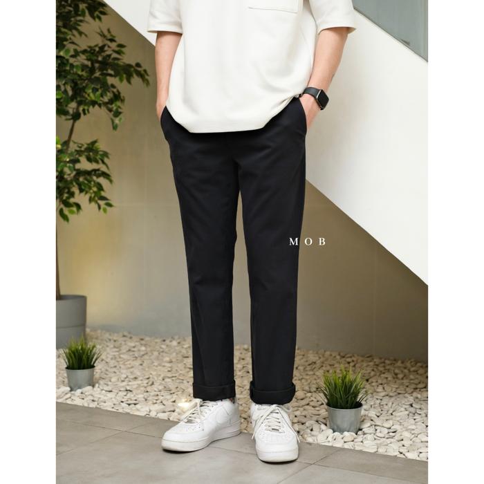 Celana Chino Banana Republic Aiden Slim Navy Washed Original