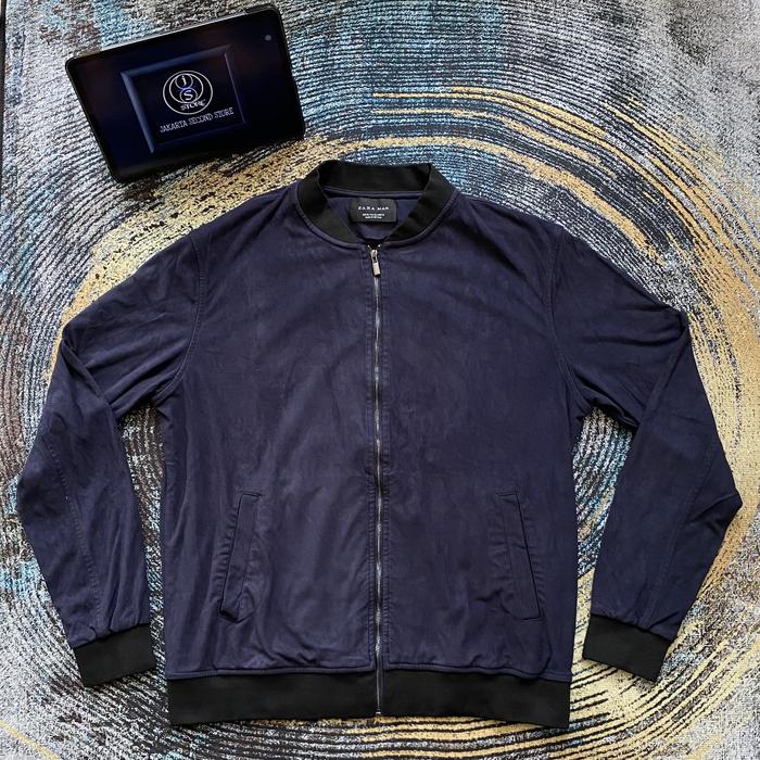 Jaket Boomber Suede Zara Man