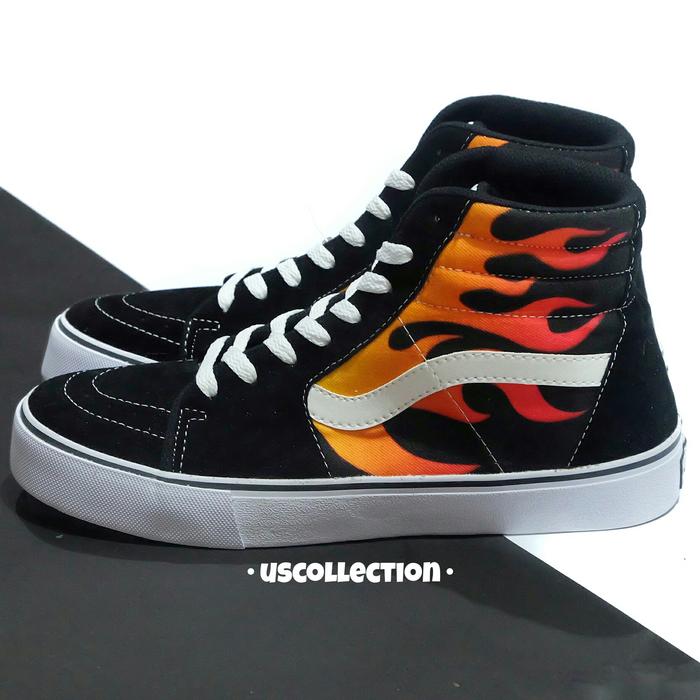 SEPATU VANS SK8 HIGH FLAME SNEAKERS PRIA
