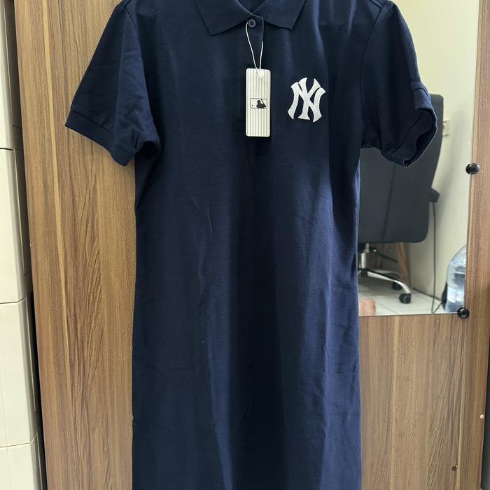 Polo Shirt Dress MLB Navy Blue Size S
