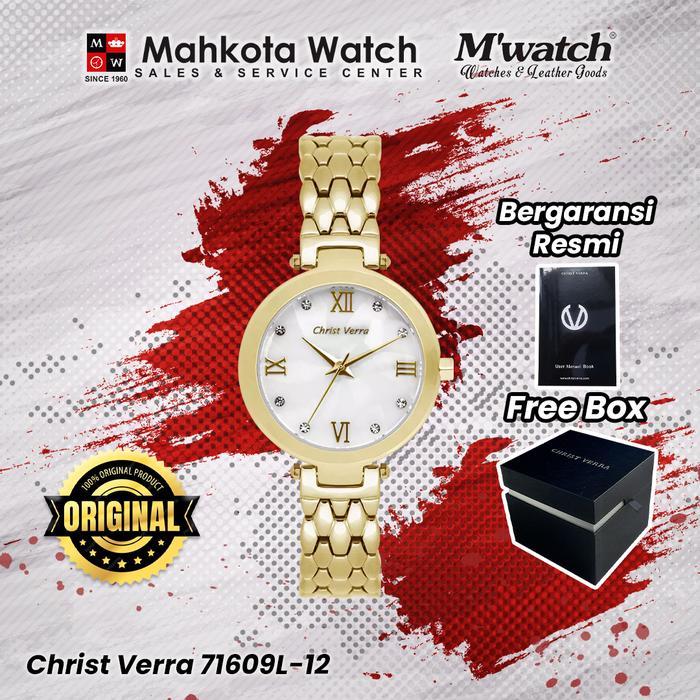 JAM TANGAN WANITA CHRIST VERRA 71609L-12MOP ORIGINAL