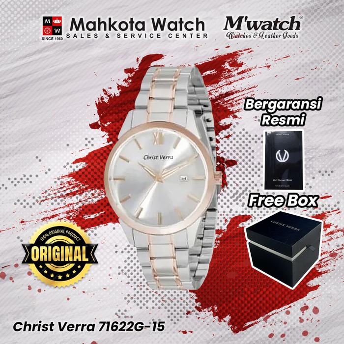 JAM TANGAN PRIA CHRIST VERRA 71622G-15SLV ORIGINAL