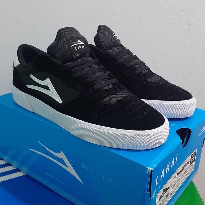 LAKAI SHOES CAMBRIDGE - BLACK WHITE ORIGINAL 100%