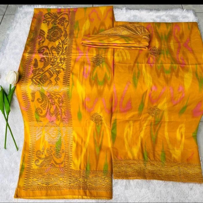 Set couple katun endek bordir khas Bali