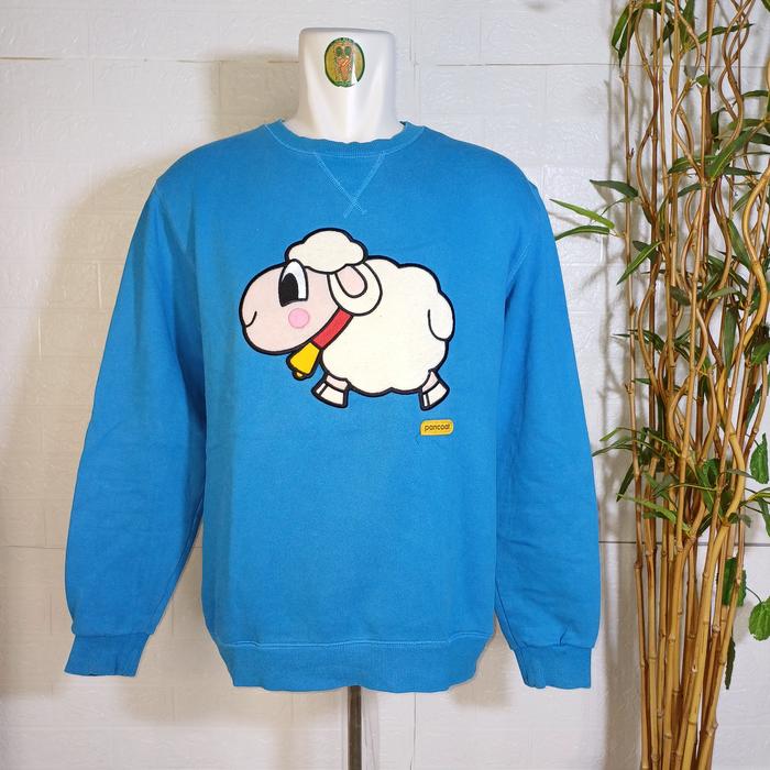 CREWNECK PANCOAT SHEEP, SIZE L (SECOND BRANDED) BIRU MUDA, CN0262