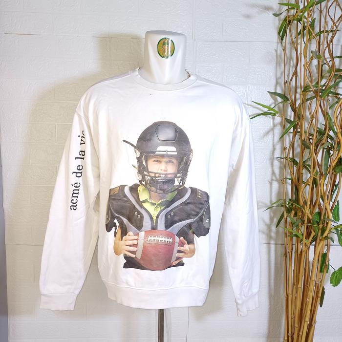 SWEATSHIRT ADLV ACME DE LA VIE RUGHBY, SIZE L (SECOND BRANDED) PUTIH, CN0264
