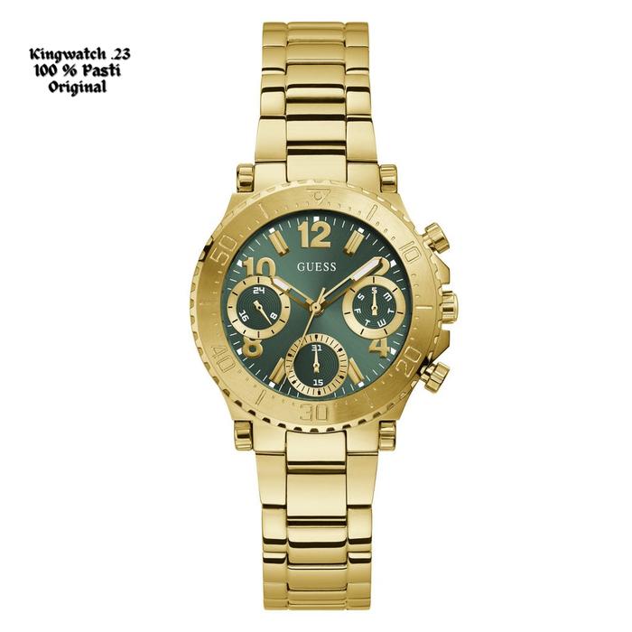 GUESS GW0465L5 COSMIC Jam Tangan Wanita Analog-Gold Green Original