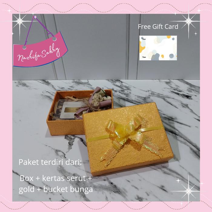 Box Antam Gift Hard Box Kotak Emas LM Minigold Logam Mulia Warna Gold