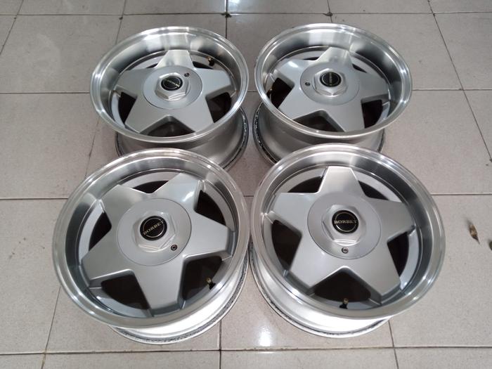 Velg Mobil Celong Pelek Borbet Ring 15 Lebar 7 / 8 Hole 4x100 / 4x114,3 ET26 SP