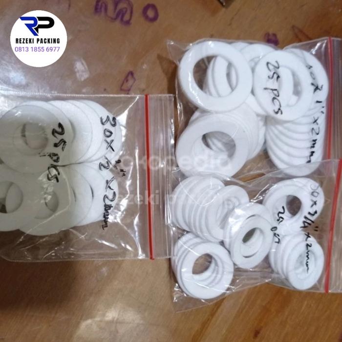 ring teflon UK tebal 2mm x Od 44mm x id 25mm
