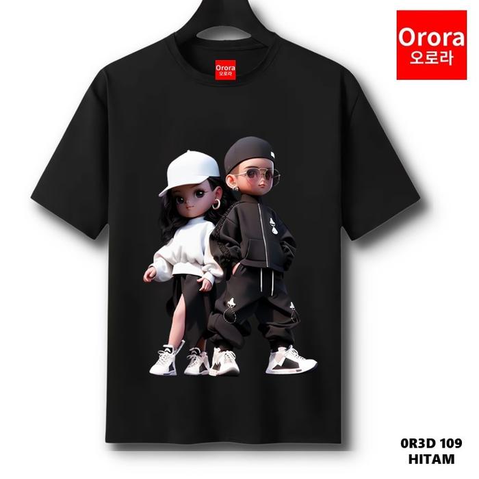 Kaos 3 Dimensi Distro Premium Couple Dance - Baju Atasan Sablon Pria Wanita