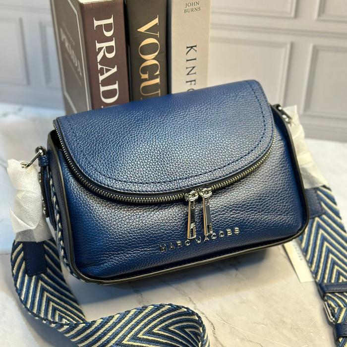 MJ groove webbing mini messenger blue Size :25x9x16cm 2pc