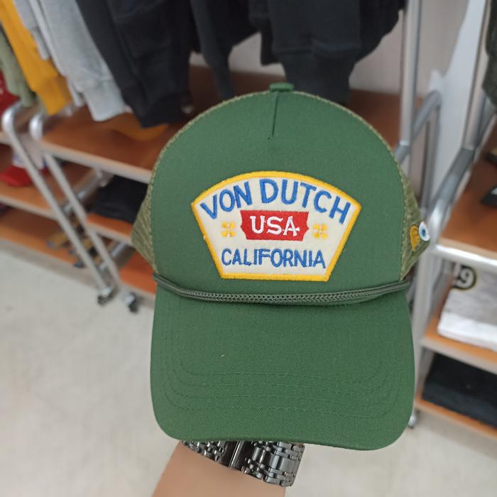 Topi Pria Von Dutch Original Von Dutch USA 1223 Army Green