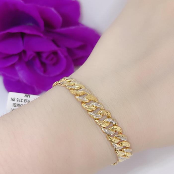 Gelang sisik Naga Kombinasi Emas 375/8K