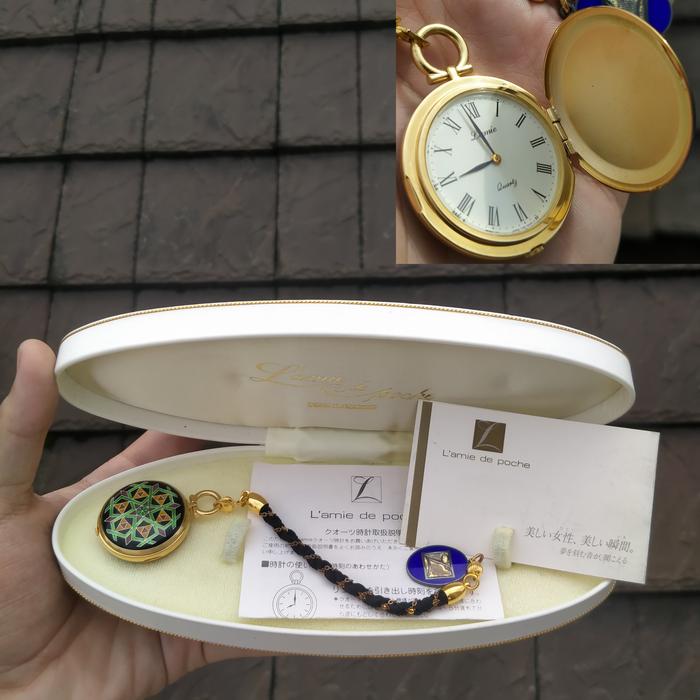 BARANG KEKAISARAN JEPANG! JDM FULLSET ! jam saku Lamie pocket watch jam kantong jadul vintage antik 
