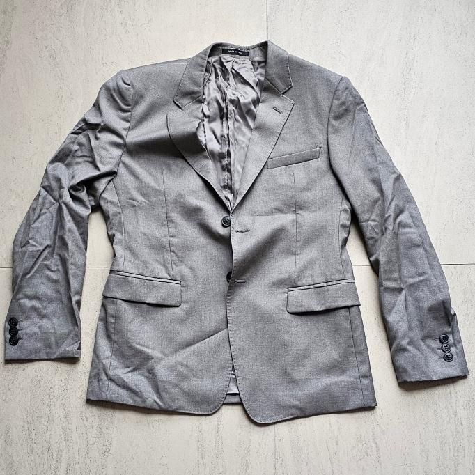 Emporio Armani Suit Jas Jaket Made in Italy PRELOVED Size 50 Grey Abu