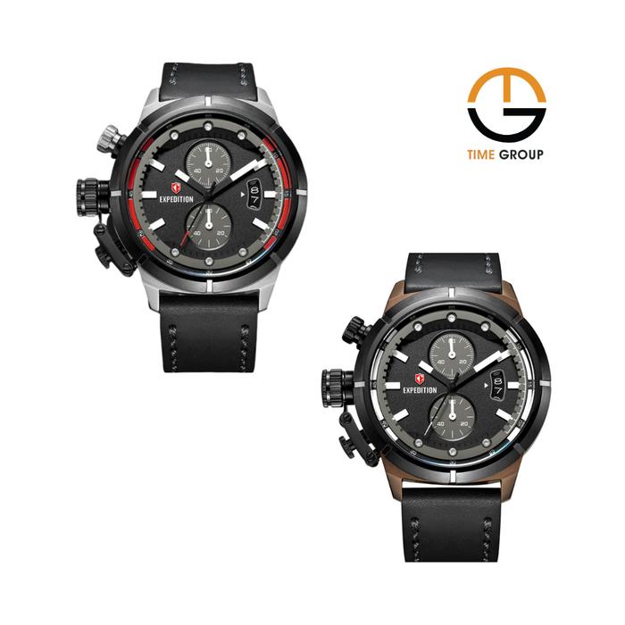 JAM TANGAN PRIA EXPEDITION E6765 E 6765 MCL LEATHER STRAP ORIGINAL