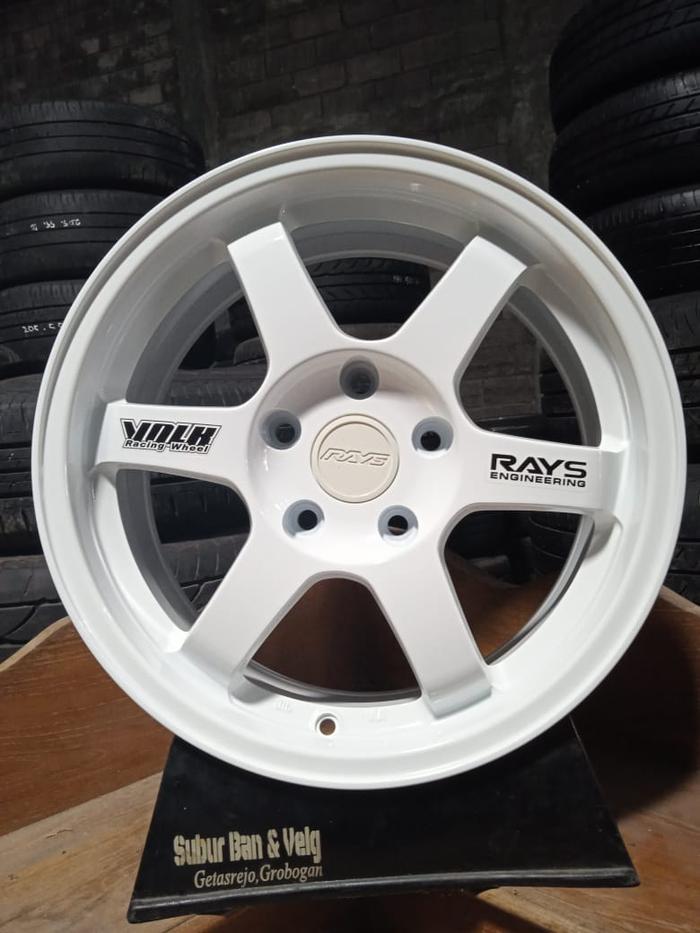 DI JUAL VELG MOBIL TE 37 RING 16X7 .5X114'3 .ET 40 WHITE
