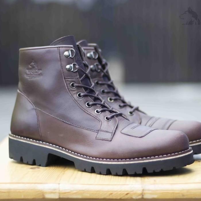 SEPATU PRIA BOOTS KULIT ASLI SAPI CH PIEDE PLIABLE ORIGINAL BROWN CH