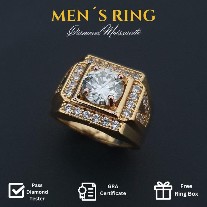 Cincin Pria Premium Quality Cincin Berlian Moissanite