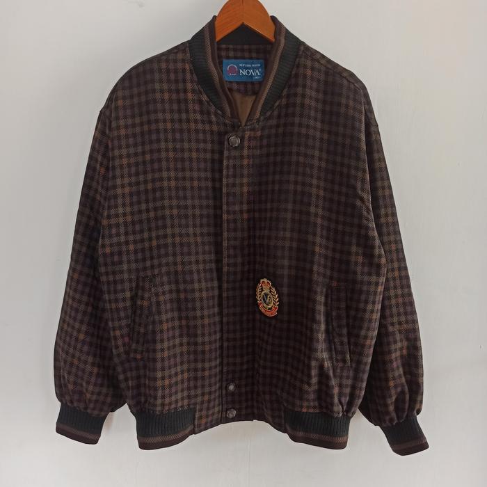 jaket casual pria vintage tartan Nova