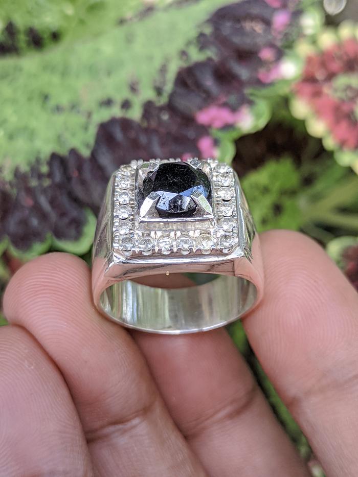 Cincin pria berlian hitam 1,20ct