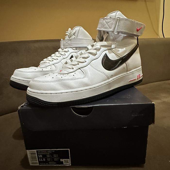 Nike Air Force 1 High 07 High Electric White Black Bright Crimson PRELOVED Original
