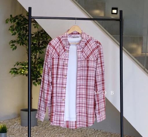 Duluth Trading Armachillo LS Red Plaid Pattern Shirt