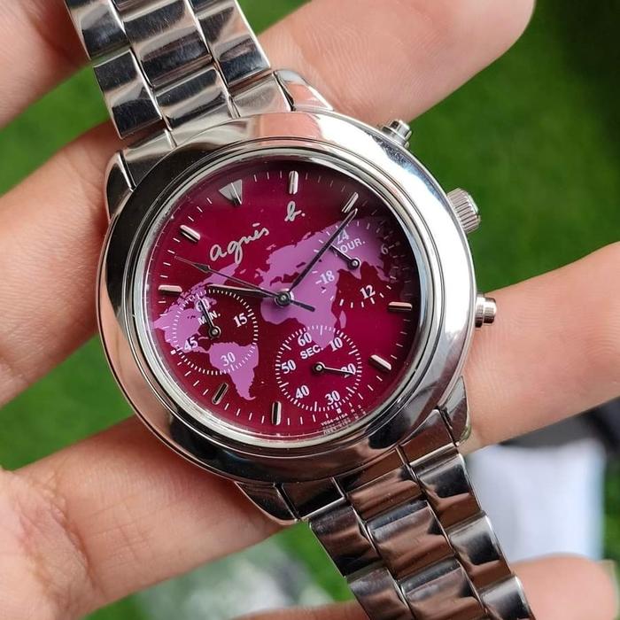 Agnes.b chronograph seiko group original authentic fullset 37mm mulus