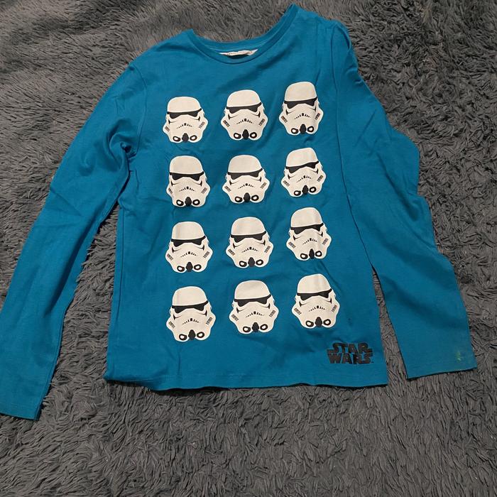 Kaos Anak Cowok HnM H&M Star Wars Tshirt Storm Trooper Panjang