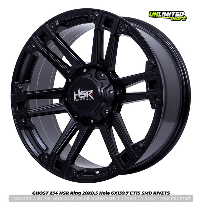 Velg Mobil Warna Hitam Murah R20 HSR GHOST Buat Pajero Fortuner Dmax