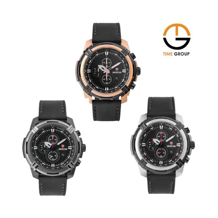 JAM TANGAN PRIA EXPEDITION E6786 E 6786 MCL LEATHER STRAP ORIGINAL