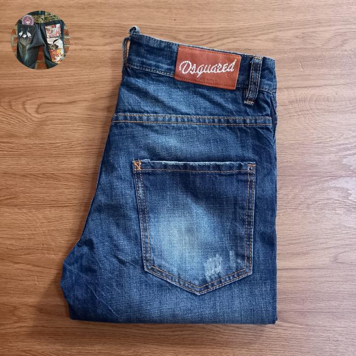 Dsquared Ripped Jeans Pin Logo Second Original