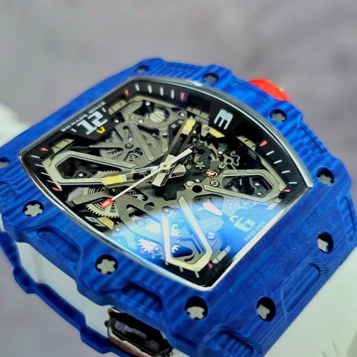 jam tangan Pria Ori RM 35-03 Blue Carbon/Terbaru dan elegan