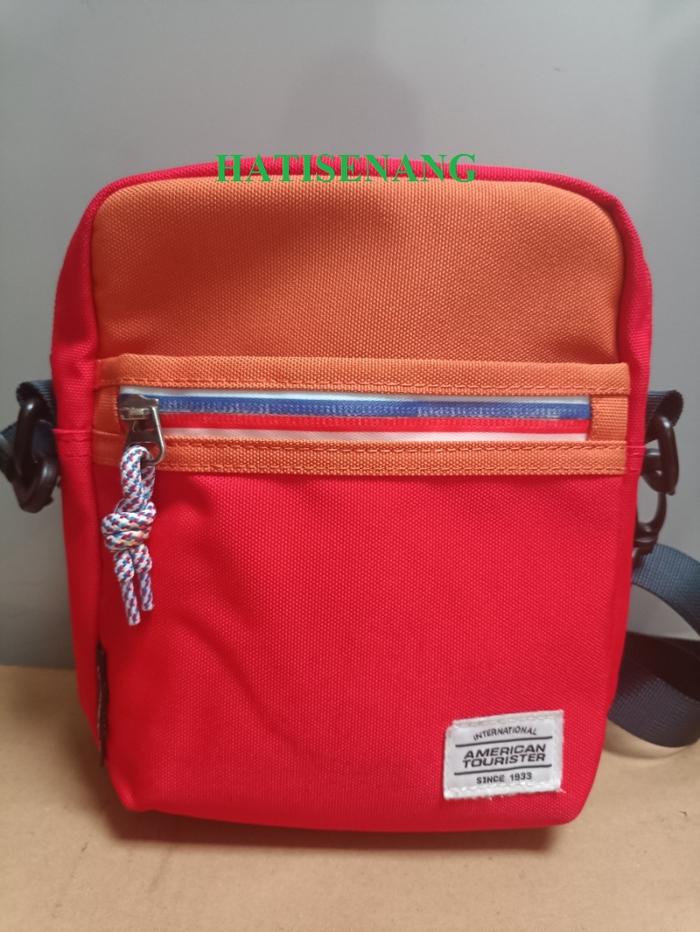 American Tourister Kris Vertical Bag Red Orange (Second like New)