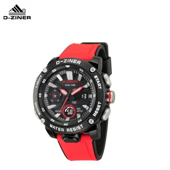 JAM TANGAN PRIA D-ZINER 8263 RED ORIGINAL