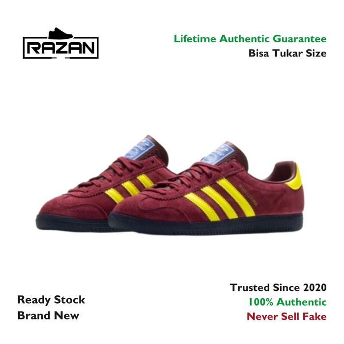 Adidas Warszawa SPZL Noble Maroon Bright Yellow 100% Authentic Original