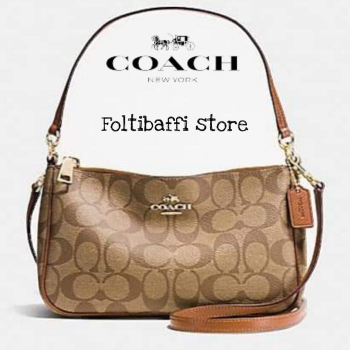 TAS SELEMPANG WANITA CO F58321 ORIGINAL TOP HANDLE POUCH SLING BAG