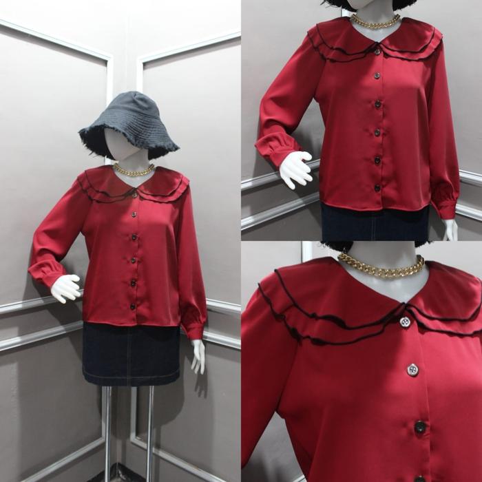 Blouse korean style/atasan kekinian/thrifting /atasan korea/ Preloved