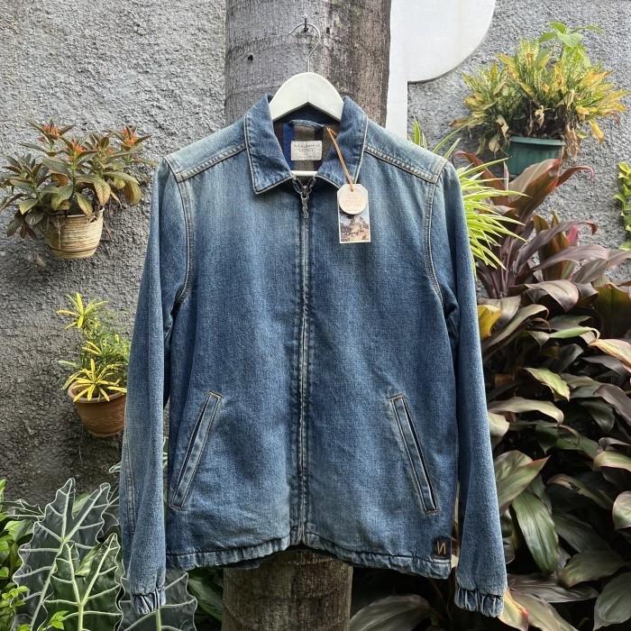 NUDIE TORKEL ZIPPER DENIM JACKET JAKET JEANS VINTAGE BLUE ORIGINAL x