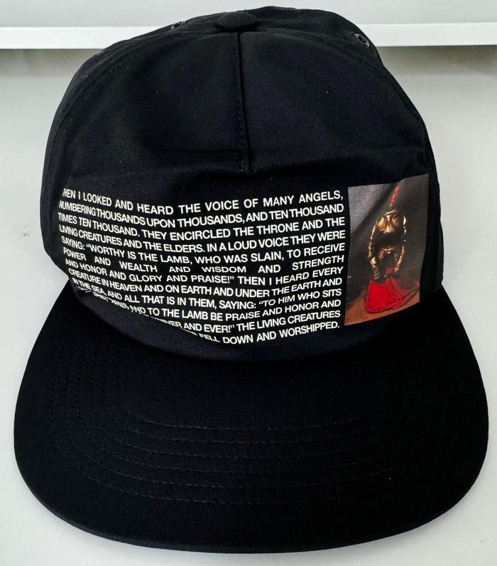 TOPI SUPREME JOAN OF ARC 5-PANEL CAP SNAPBACK HAT BLACK ORIGINAL 100%