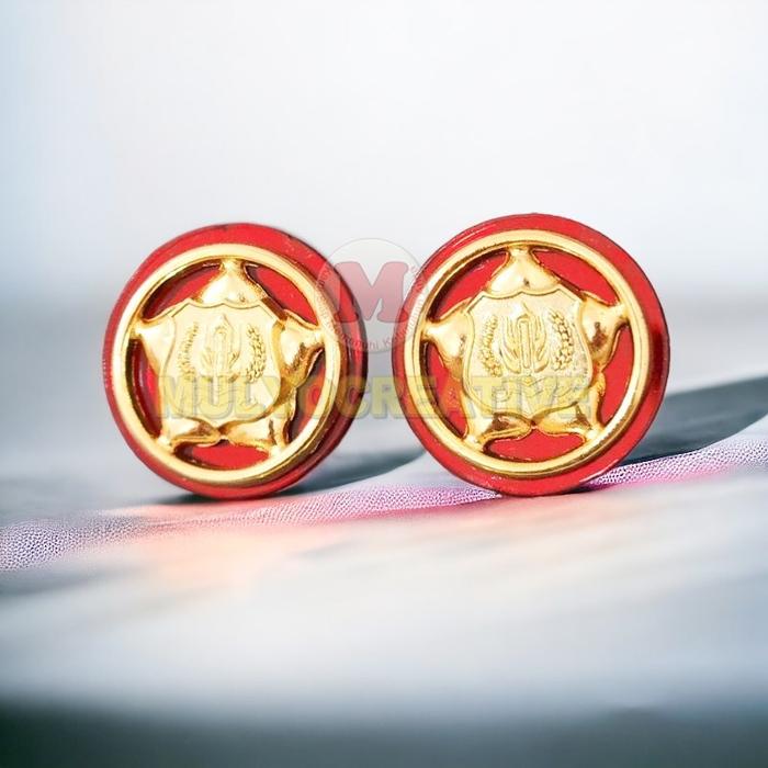 Pin Kerah Satpam Gold Monogram Security Warna Emas Lapis Mika Murah