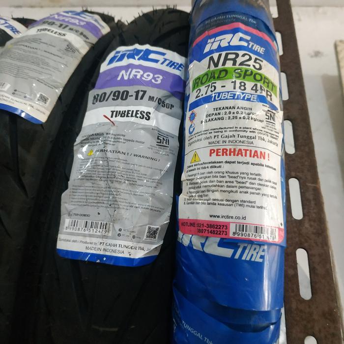 Ban Luar IRC N25 Ring 18 Ban Depan Thunder 125