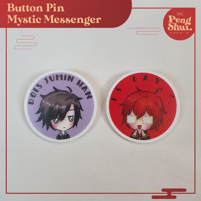 Pin Akrilik Button Pin Anime Mystic Messenger Jumin Han Seven 707 2pc