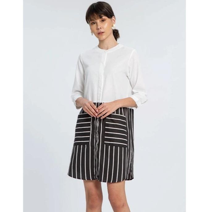 MINIMAL Dress Black White